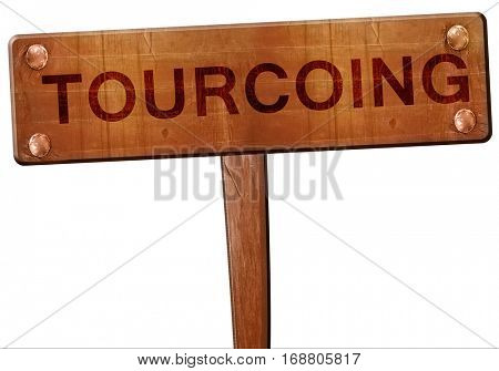 tourcoing road sign, 3D rendering