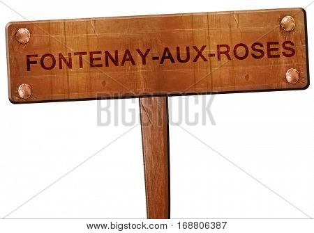 fontenay-aux-roses road sign, 3D rendering