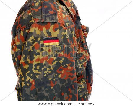 Vlajka patch na německý voják uniformu.