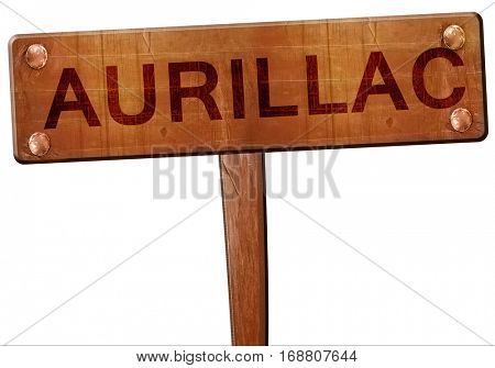 aurillac road sign, 3D rendering
