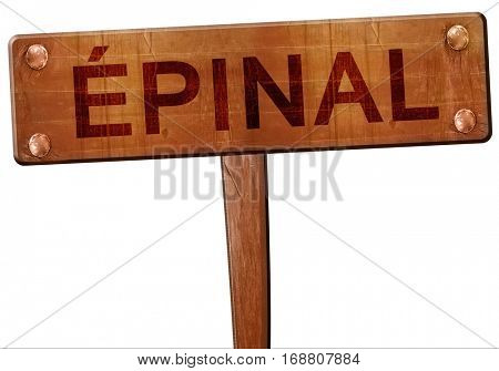 Epinal road sign, 3D rendering