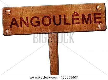 angouleme road sign, 3D rendering