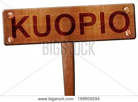 Kuopio road sign, 3D rendering