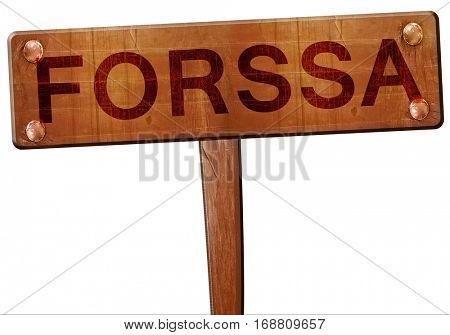 Forssa road sign, 3D rendering