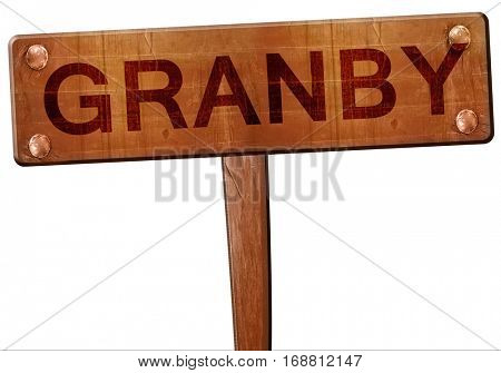 Granby road sign, 3D rendering