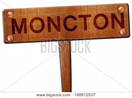 Moncton road sign, 3D rendering