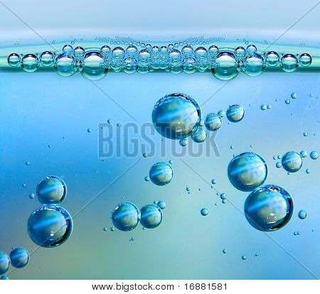 Bolle nel liquido - sfondo natura astratta.