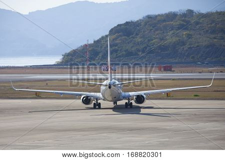 19 Dec 2015 Airport Nagasaki. Japan. Jal Airplanes In Airport Of Nagasaki (ngs), Omura