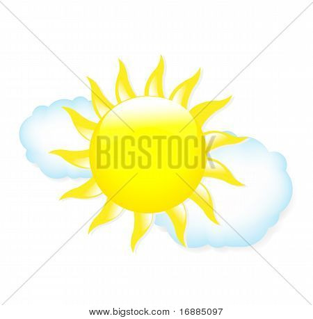 Sole con nuvole