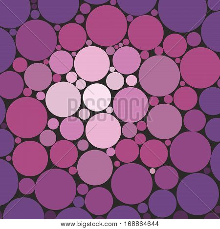 Abstract purple background with dots and circles