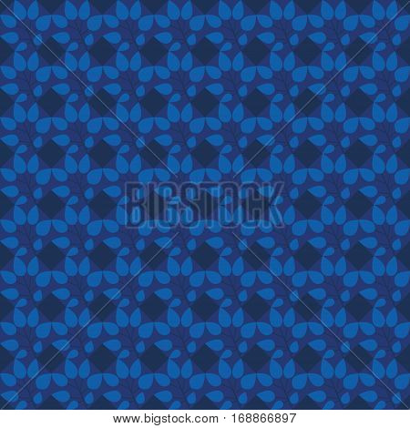 Vector floral elements and octagons. Seamless pattern