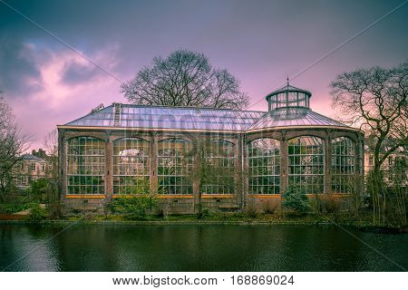 Historic Greenhouse Hortus Botanicus Amsterdam Retro Look