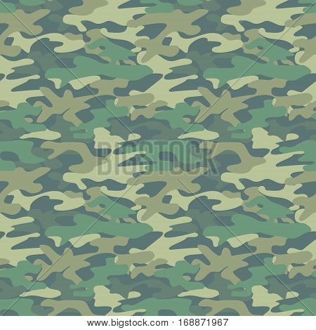 Vector seamless pattern in military style. Background