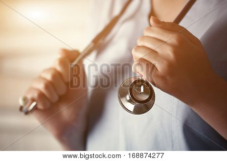 Phonendoscope In Doctor Arm