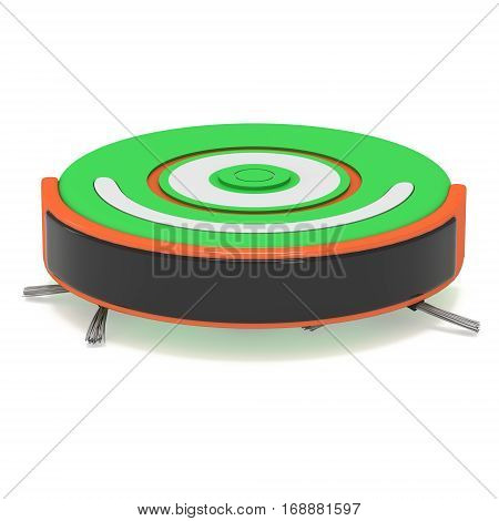 Robot vacuum cleaner. 3d render isolated on white. Smart cleaning technology concept