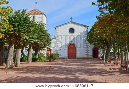 Loix France - september 26 2016 : the Sainte Catherine church