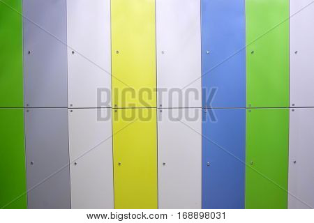 doors in a locker room in fitness club