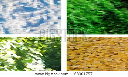 set of four vector illustration. abstract background