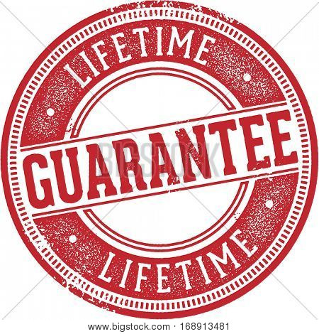 Vintage Lifetime Guarantee Rubber Stamp