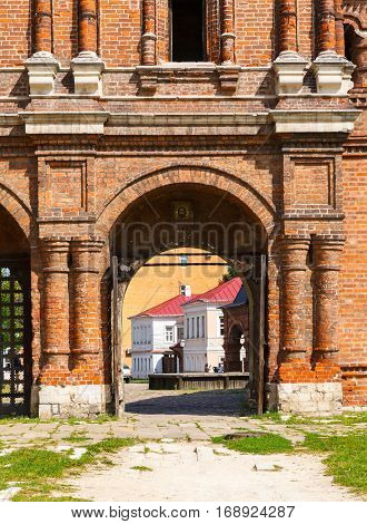 Krutitsy Metochion of Russian Orthodox Church, in the summer on a sunny day. Moscow, Russia