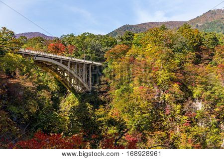 Bridge passing though Naruko Gorge