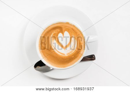 Latte with Heart Design