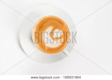 cappuccino with heart design