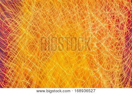 Light Abstract Yellow Orange Colous Curves Lines Background.
