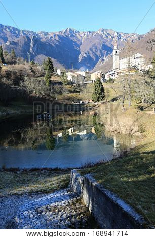 The Smallest Municipality Of Italy Called Laghi With The Little