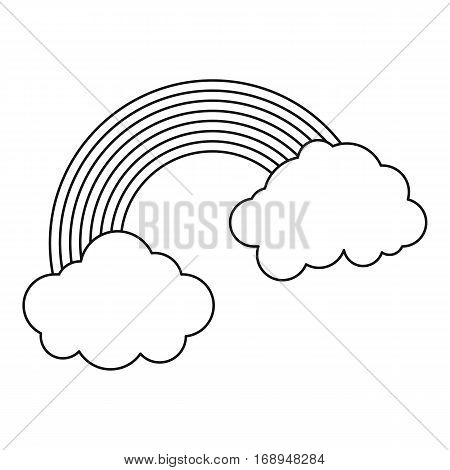 Rainbow icon. Outline illustration of rainbow vector icon for web