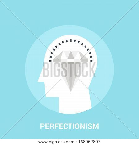 Abstract vector illustration of perfectionism icon concept