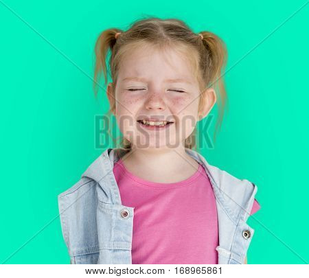 Little GIrl Smiling Happiness Playful Twintail Hairstyle