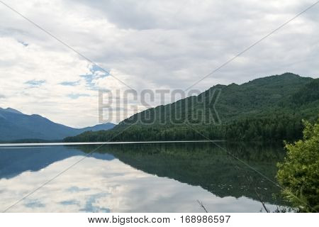 Landscapes of Tagasuk lake. Beautiful siberian lake. Russia