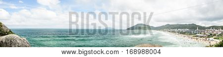 Panoramic View Of Praia Brava Beach In Florianopolis, Brazil