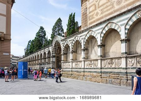 FLORENCE, ITALY - July 25, 2016. Street view of Old Town Florence Tuscany, Italy. is the capital city of the Italian region of Tuscany, with approximately 382,000 inhabitants