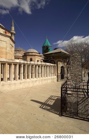un dettaglio architettonico di una moschea a Konya, Turchia