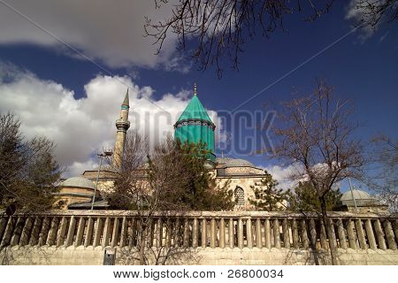un dettaglio architettonico di una moschea a Konya, Turchia