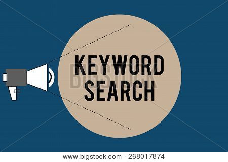 Handwriting Text Keyword Search. Concept Meaning Using Word Or Term To Look Correct Subject Associat
