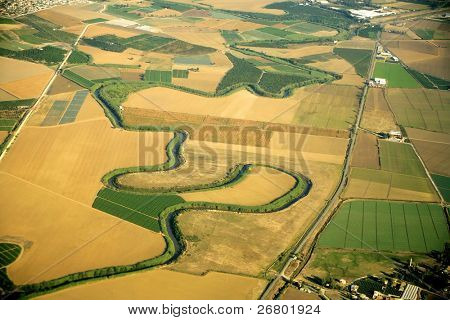 un'elevata vista del paesaggio in natura