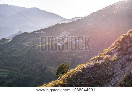Photo Of Sunset In Himalayas Tehri Garhwal, Uttrakhand
