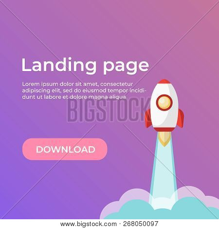 Landing Page Template. Website Template For Websites And Apps. Landing Page Vector Design Ui