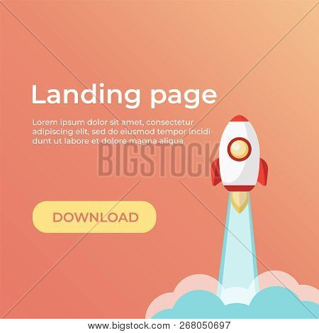 Landing Page Template. Website Template For Websites And Apps. Landing Page Vector Design Ui