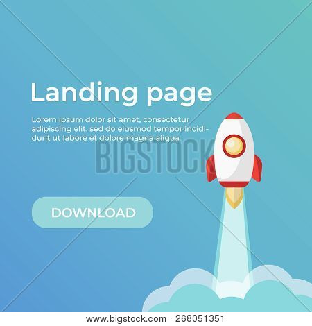 Landing Page Template. Website Template For Websites And Apps. Landing Page Vector Design Ui