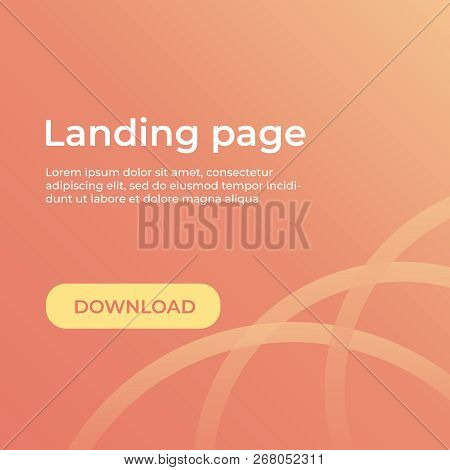 Landing Page Template. Website Template For Websites And Apps. Landing Page Vector Design Ui