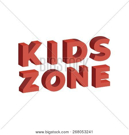 Kids Zone Cartoon. Children Playground, Game Area. Zone Playground Vector