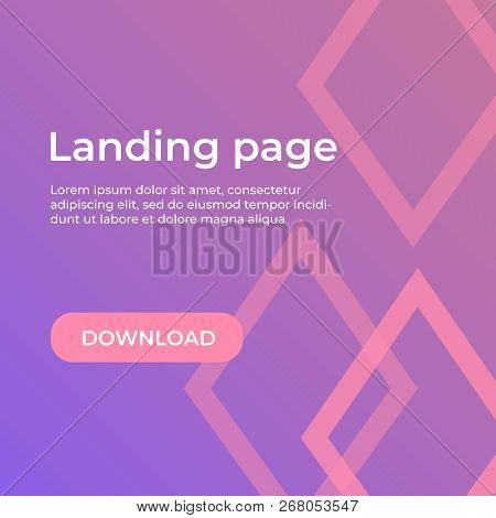 Landing Page Template. Website Template For Websites And Apps. Landing Page Vector Design Ui