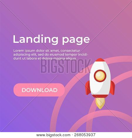 Landing Page Template. Website Template For Websites And Apps. Landing Page Vector Design Ui
