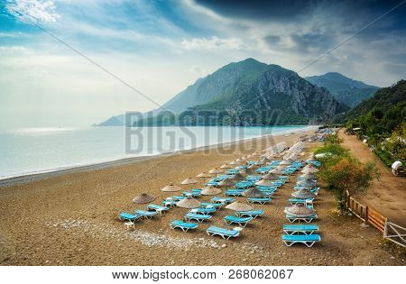 Cirali Beach On A Mediterranean Sea. Turkey, Kemer, Lycia.