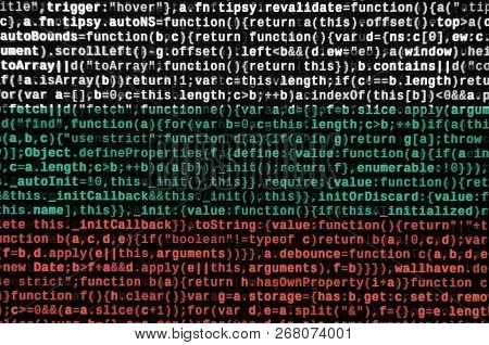 Bulgaria Flag  Is Depicted On The Screen With The Program Code. The Concept Of Modern Technology And