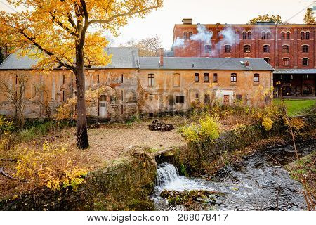 Goeltzsch Valley And The  Old Bread Factory Museum Buildings  In Netzschkau Saxony